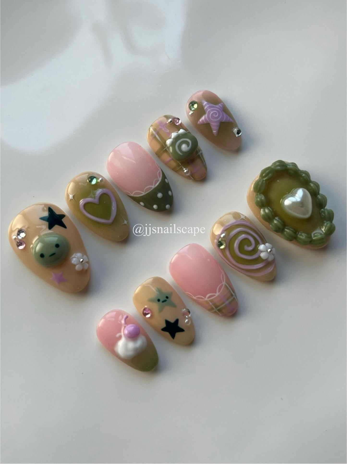Smiski Picnic Nails