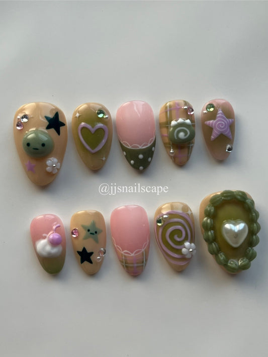 Smiski Picnic Nails