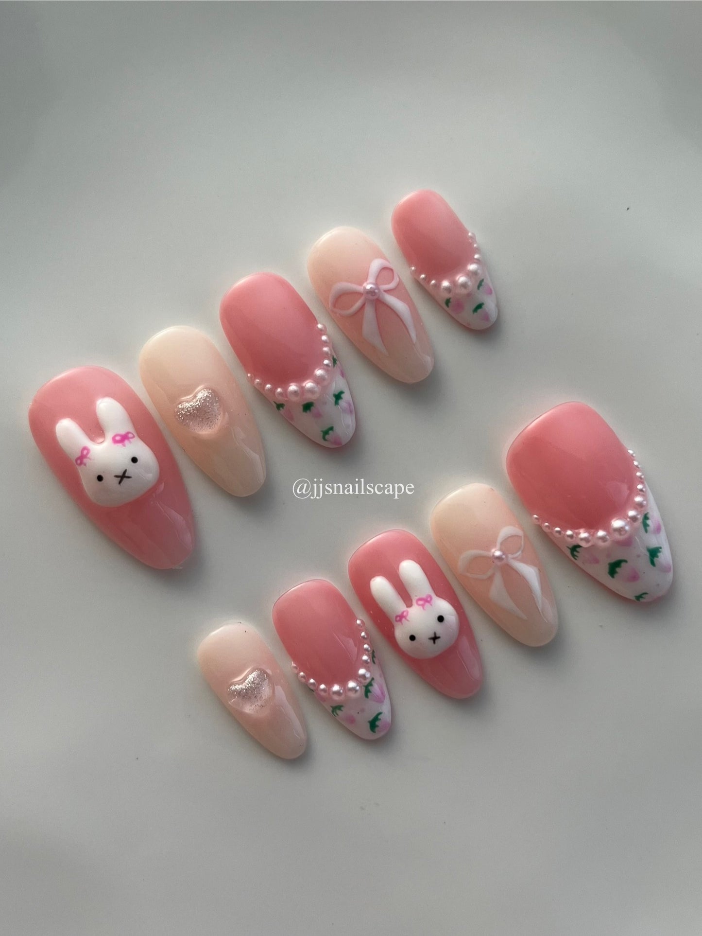 Coquette Miffy Nails