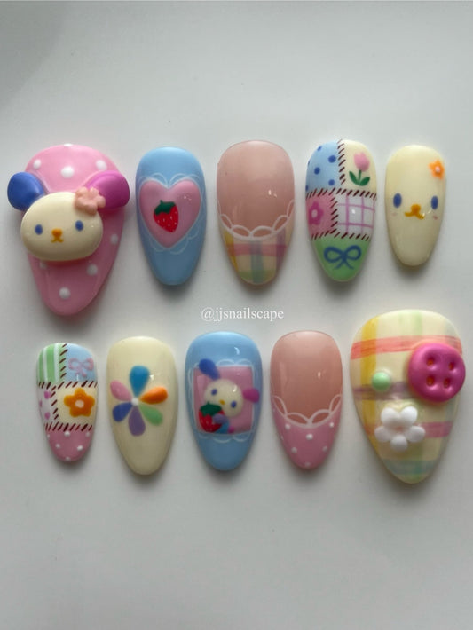 Usahana Pastel Picnic nails