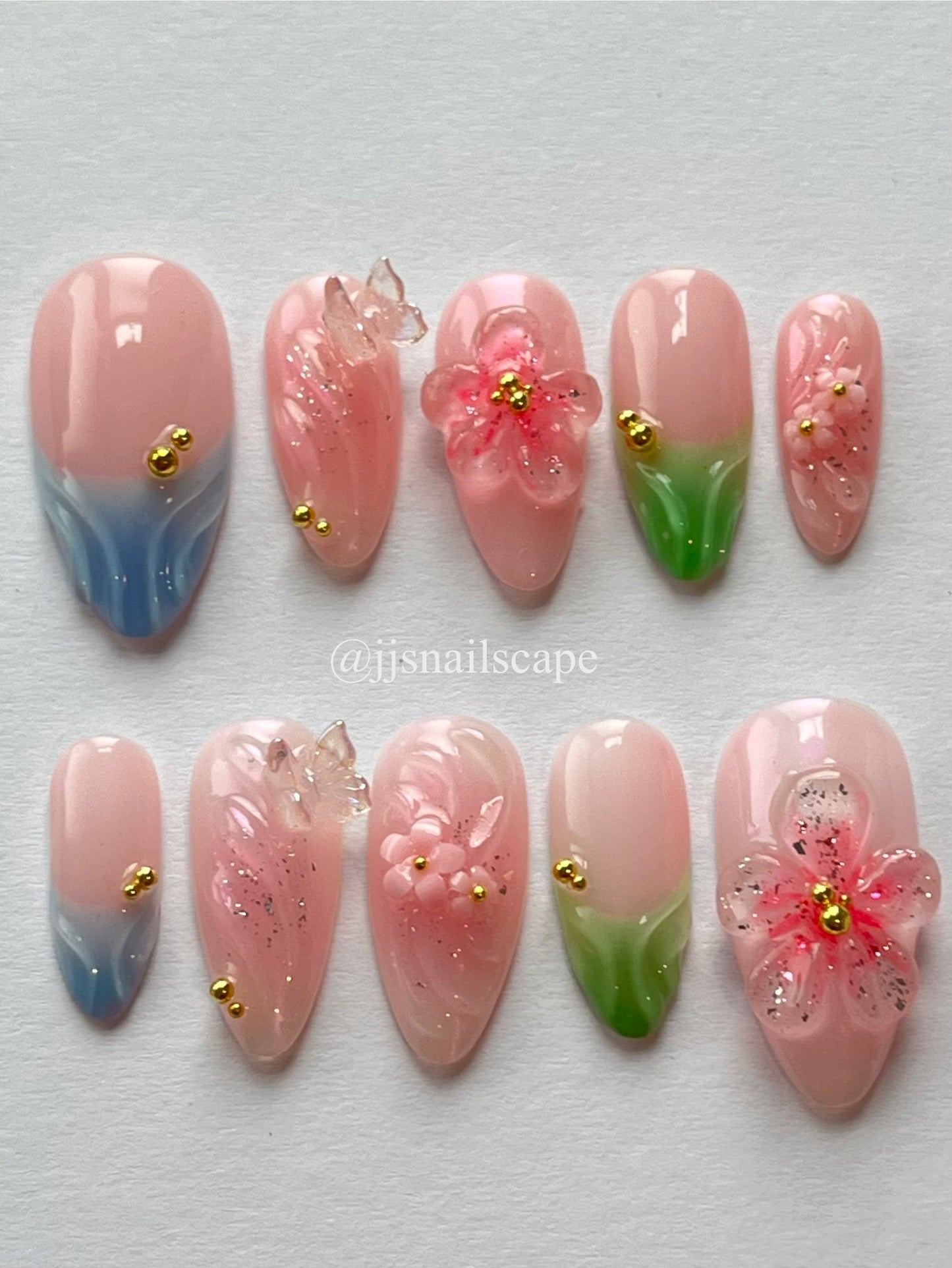 3D Floral Nails