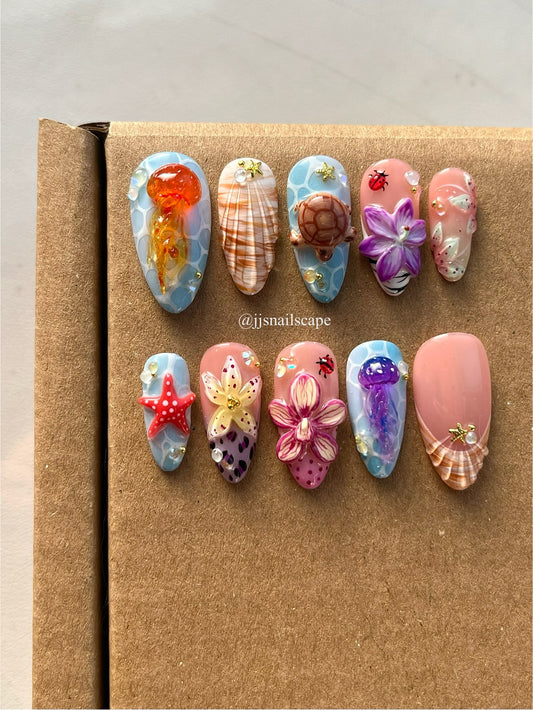 Tropical Beach Nails