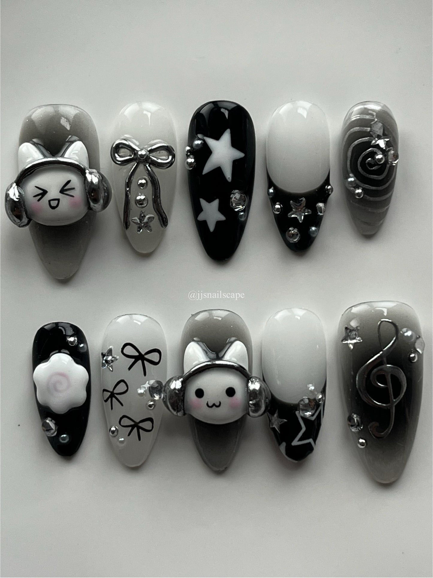 Metallic Toro Inoue Nails