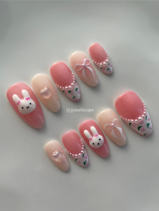 Coquette Miffy Nails