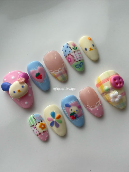 Usahana Pastel Picnic nails