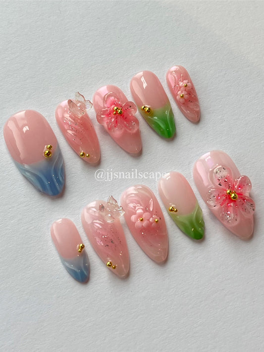 3D Floral Nails