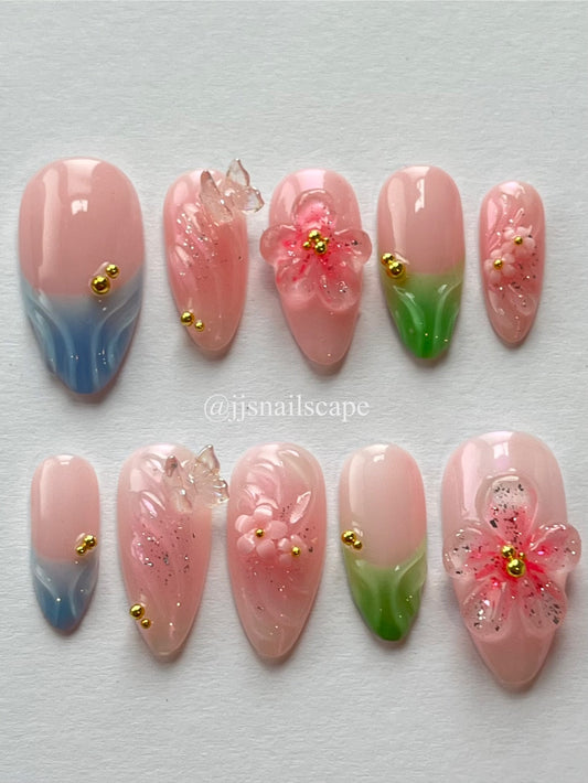 3D Floral Nails