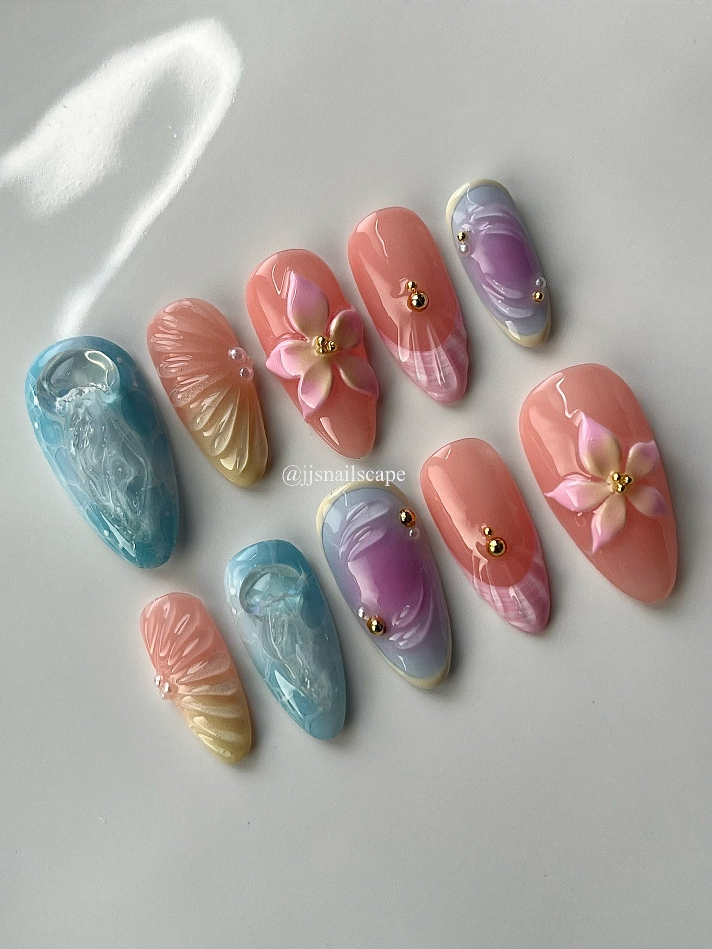 3D Jellyfish nails