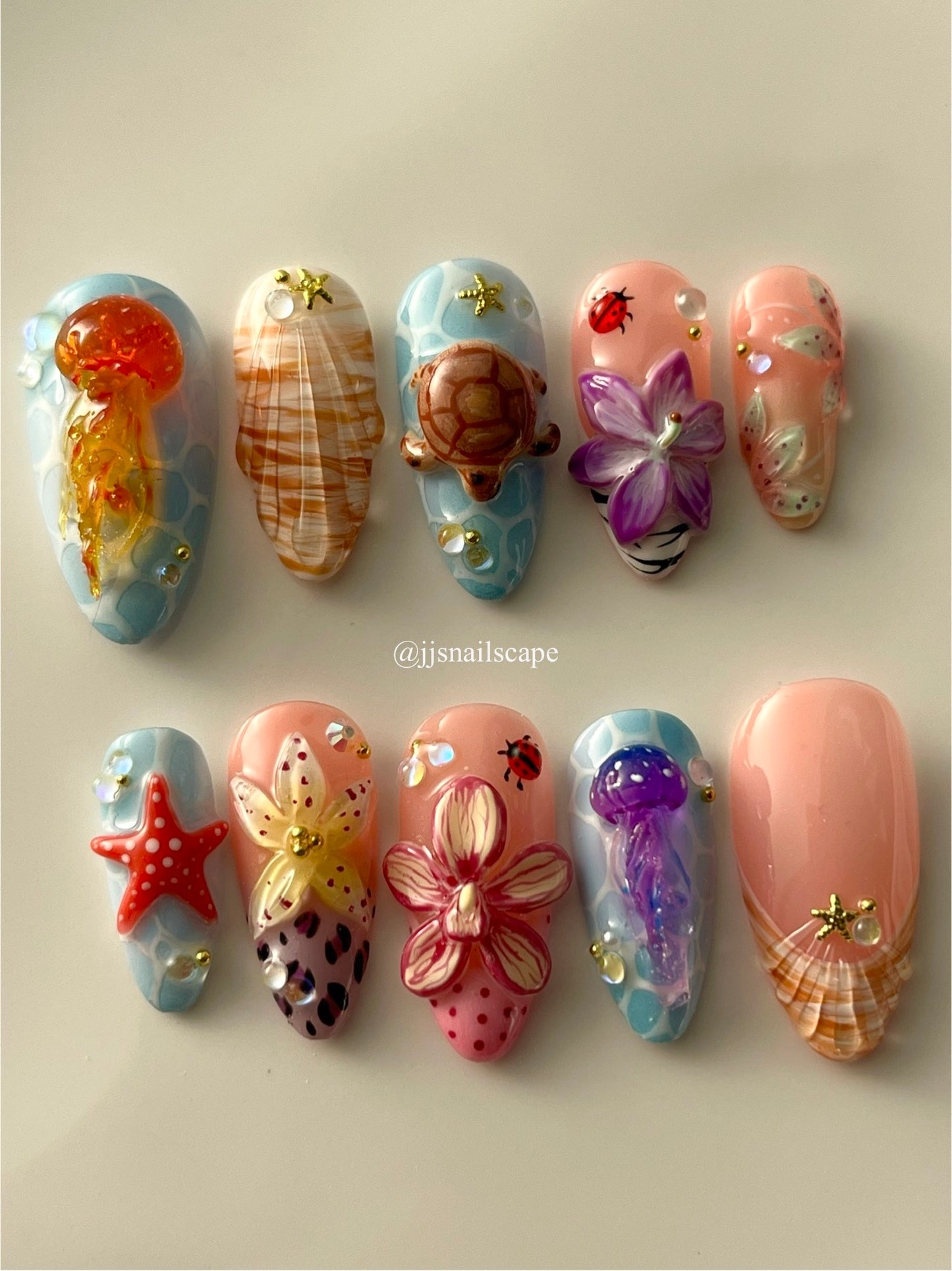 Tropical Beach Nails