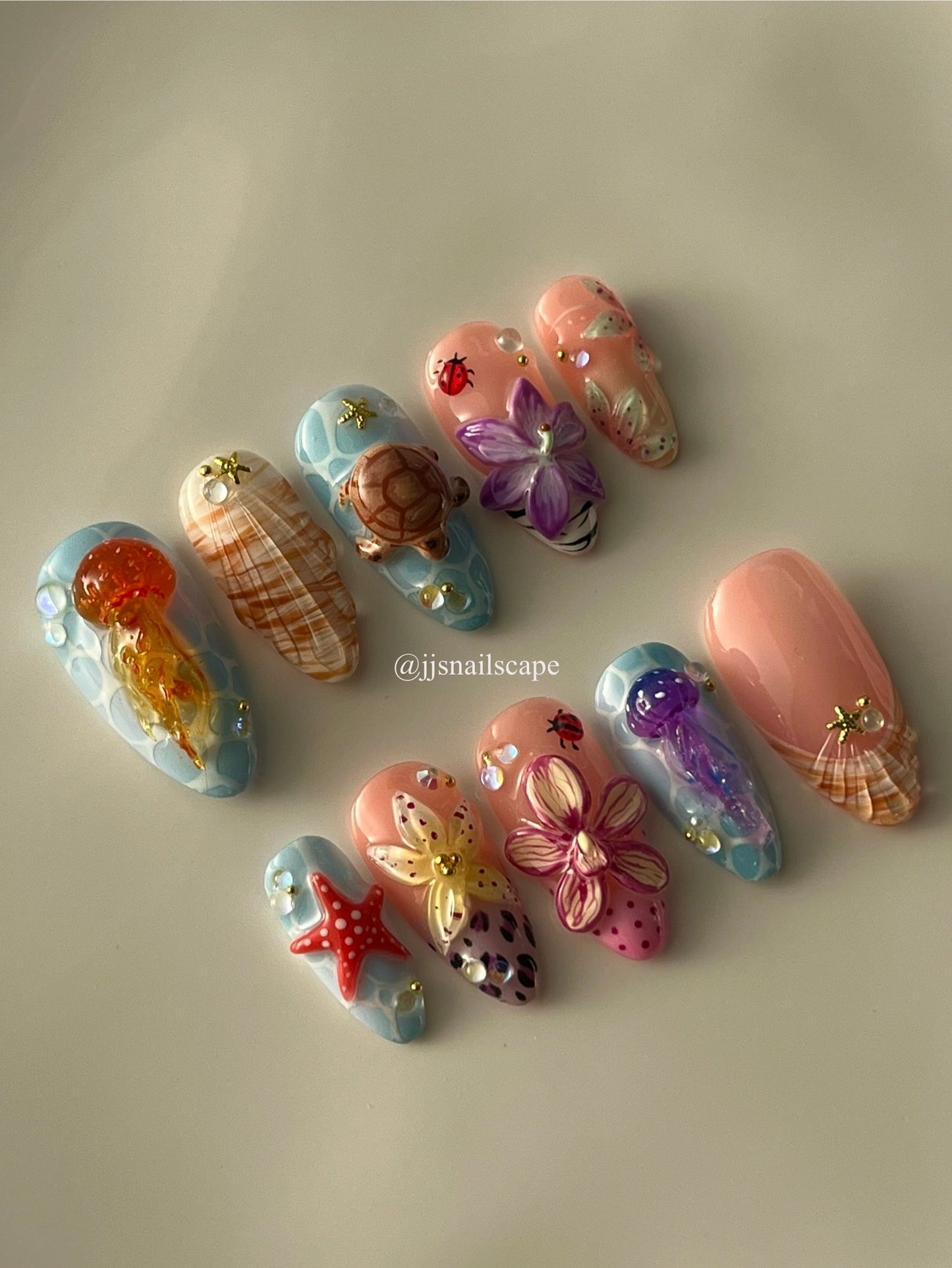 Tropical Beach Nails