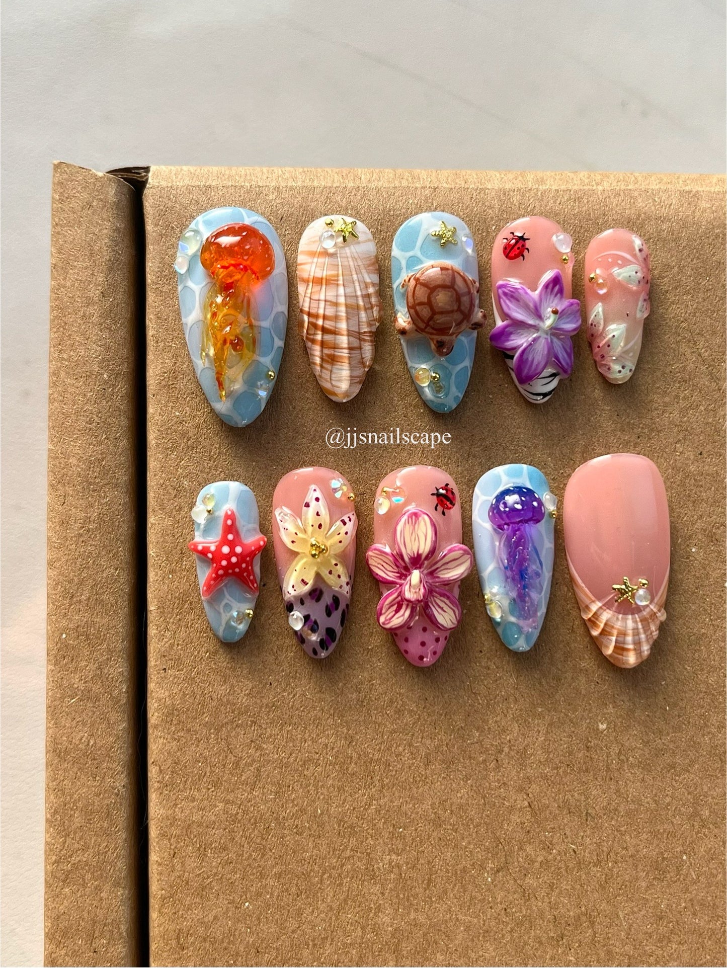 Tropical Beach Nails